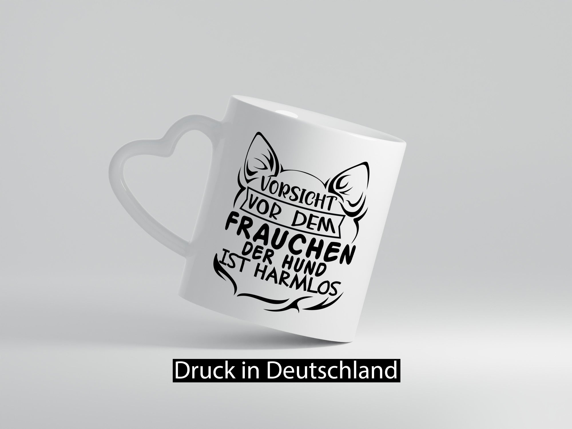 Vorsicht vor dem Frauchen der Hund ist Harmlos Humor Tierliebhaber Geschenkidee