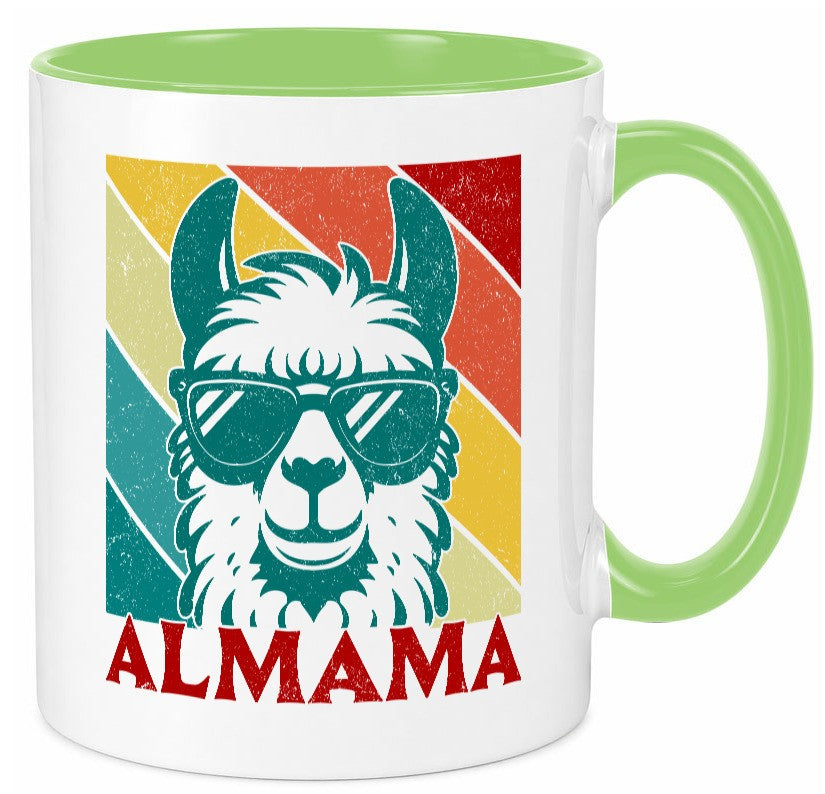 Almama | Lama Mutter Muttertag lustig Familie Geschenkidee Geschenk Tasse