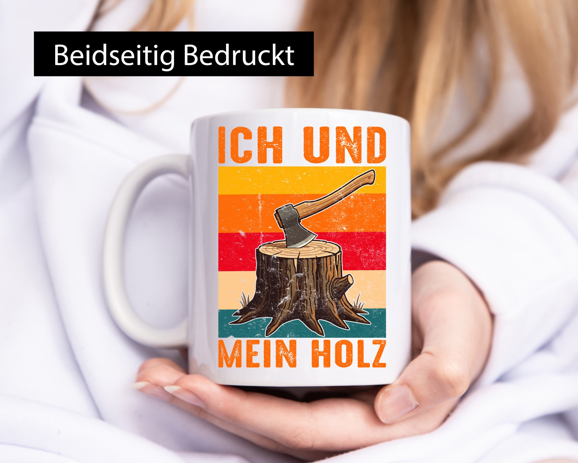 Ich und mein Holz | Hackebeil Brennholz Axt v2 Geschenk Humor Geschenkidee