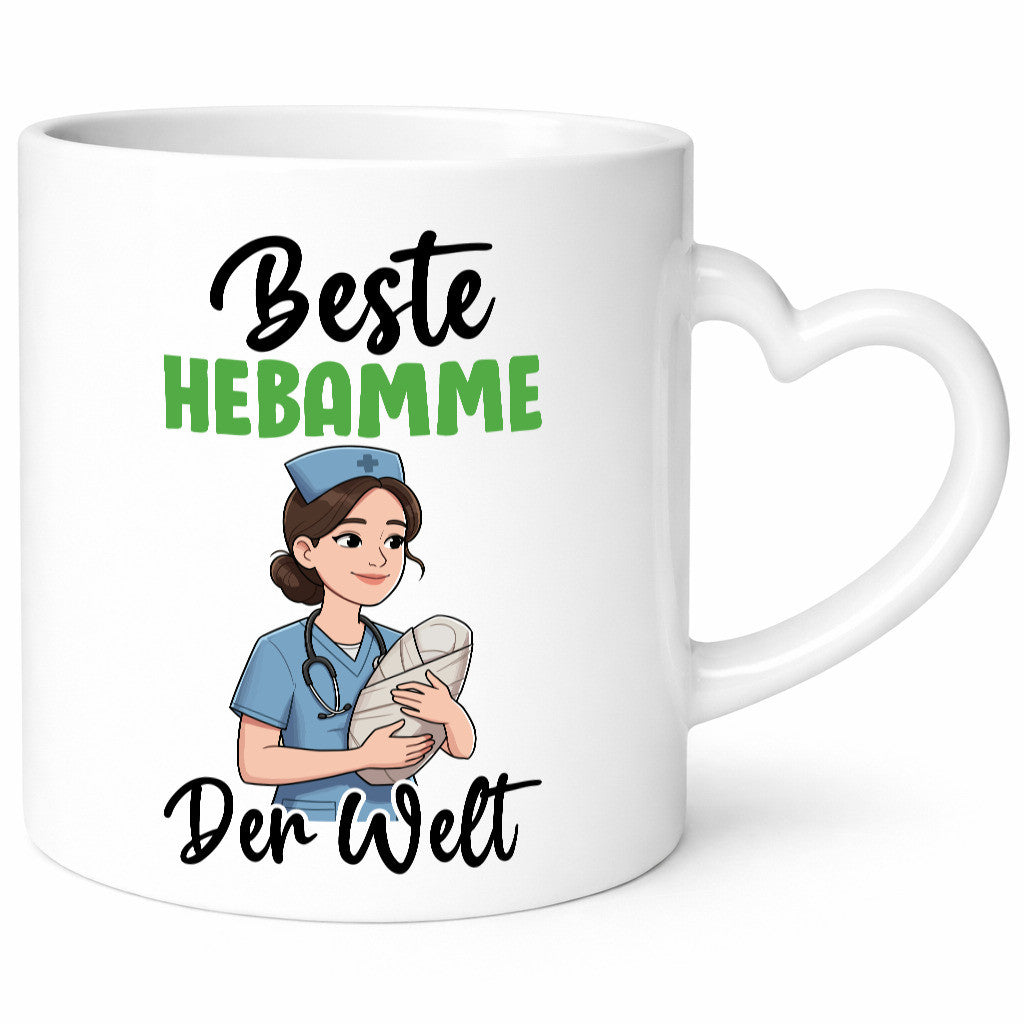 Beste Hebamme | Geburtshilfe v2 lustig Humor Geschenkidee Geschenk Tasse