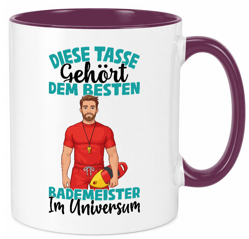Im Universum: Bademeister | Rettungsschwimmer lustig Humor Geschenkidee Tasse