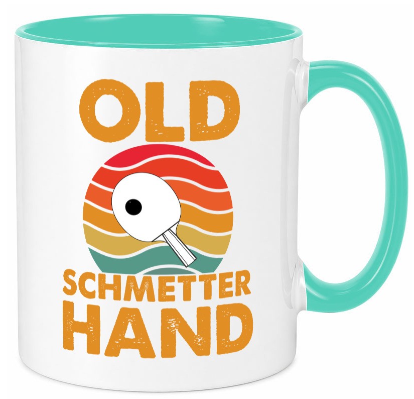 Old Schmetterhand | Vereinssport Tischtennis Spruch lustiger Geschenk Humor Tasse