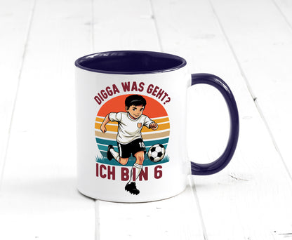 6 Geburtstag | Jahre Digga was geht ab Fußball lustiger Spruch Geschenk