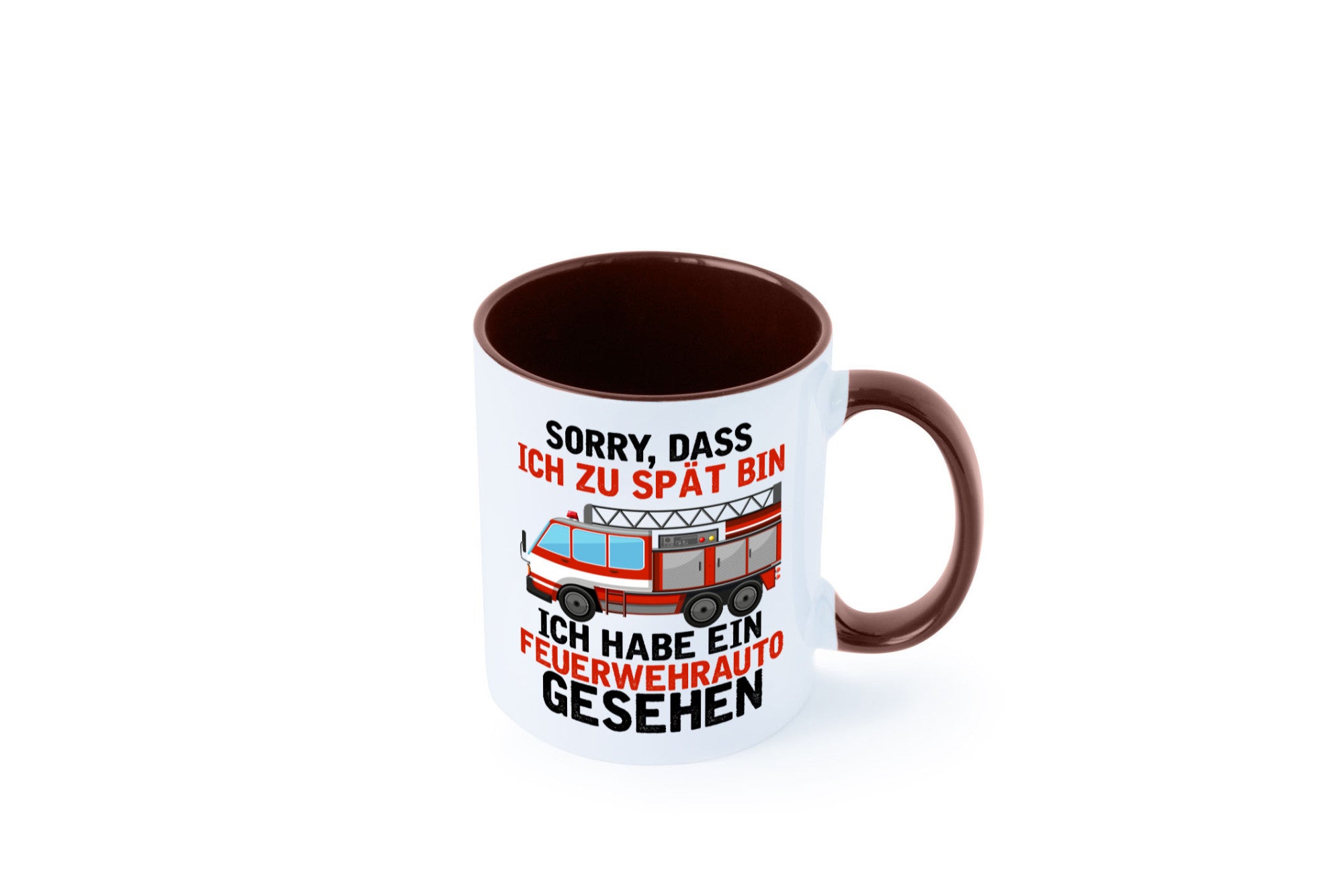 Ich hab ein feuerwehrauto gesehen | lustig Humor Geschenkidee Geschenk Tasse
