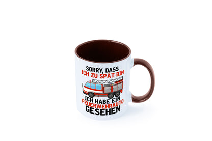 Ich hab ein feuerwehrauto gesehen | lustig Humor Geschenkidee Geschenk Tasse