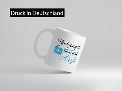 Schutzengel ohne Flügel | Arzt Ärztin Puls Herzschlag Humor Geschenkidee Tasse