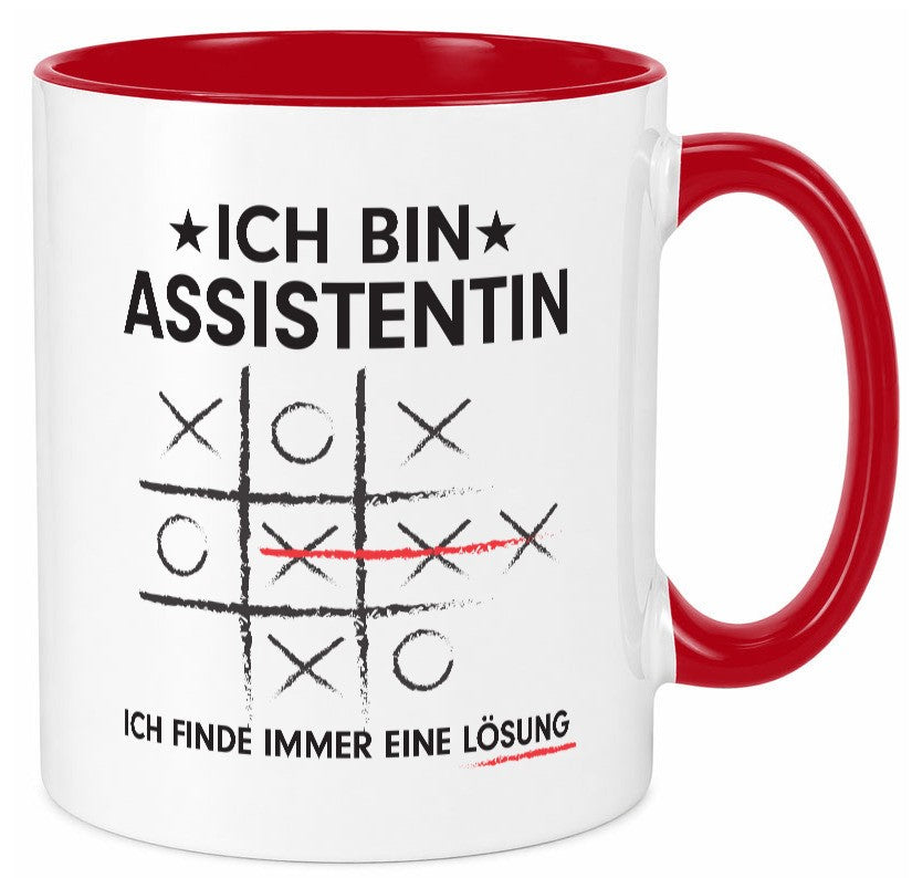 Lösung finden: Assistentin | Assistenz Hilfskraft v2 Geschenk Humor Tasse