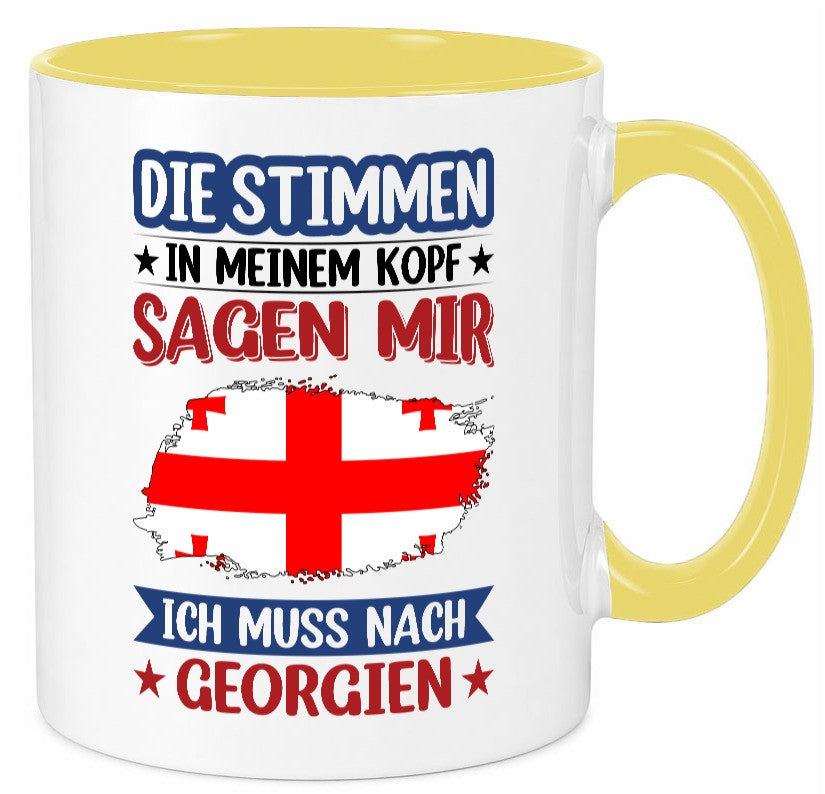 Georgien | Urlaub Stimmen in meinem Kopf Traumland Geschenkidee Humor Tasse