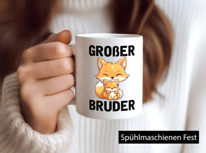 Ich werde großer bruder | Fuchs Schwagerschaft Geschenkidee Humor Tasse