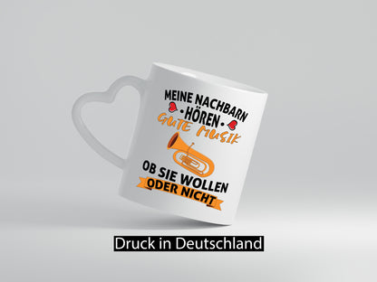 Meine Nachbarn hören Gute Musik | Nachbarschaft Geschenkidee Humor Tasse