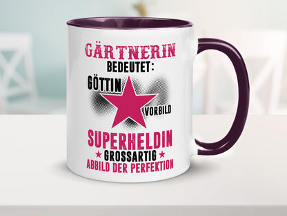 Bedeutung von Gärtnerin | Gartenbau lustiger Spruch Geschenk Humor Geschenkidee Tasse
