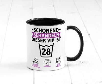 28 Geburtstag | schonend behandeln Jahre Humor Geschenkidee Tasse