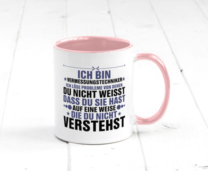 Löse Probleme: Vermessungstechniker | Techniker Humor Geschenkidee Tasse