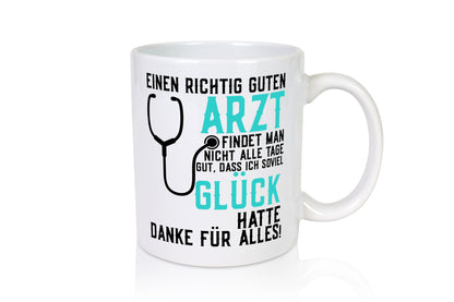 Richtig guter Arzt | Dankeschön Spruch Stethoskop Humor Geschenkidee Tasse