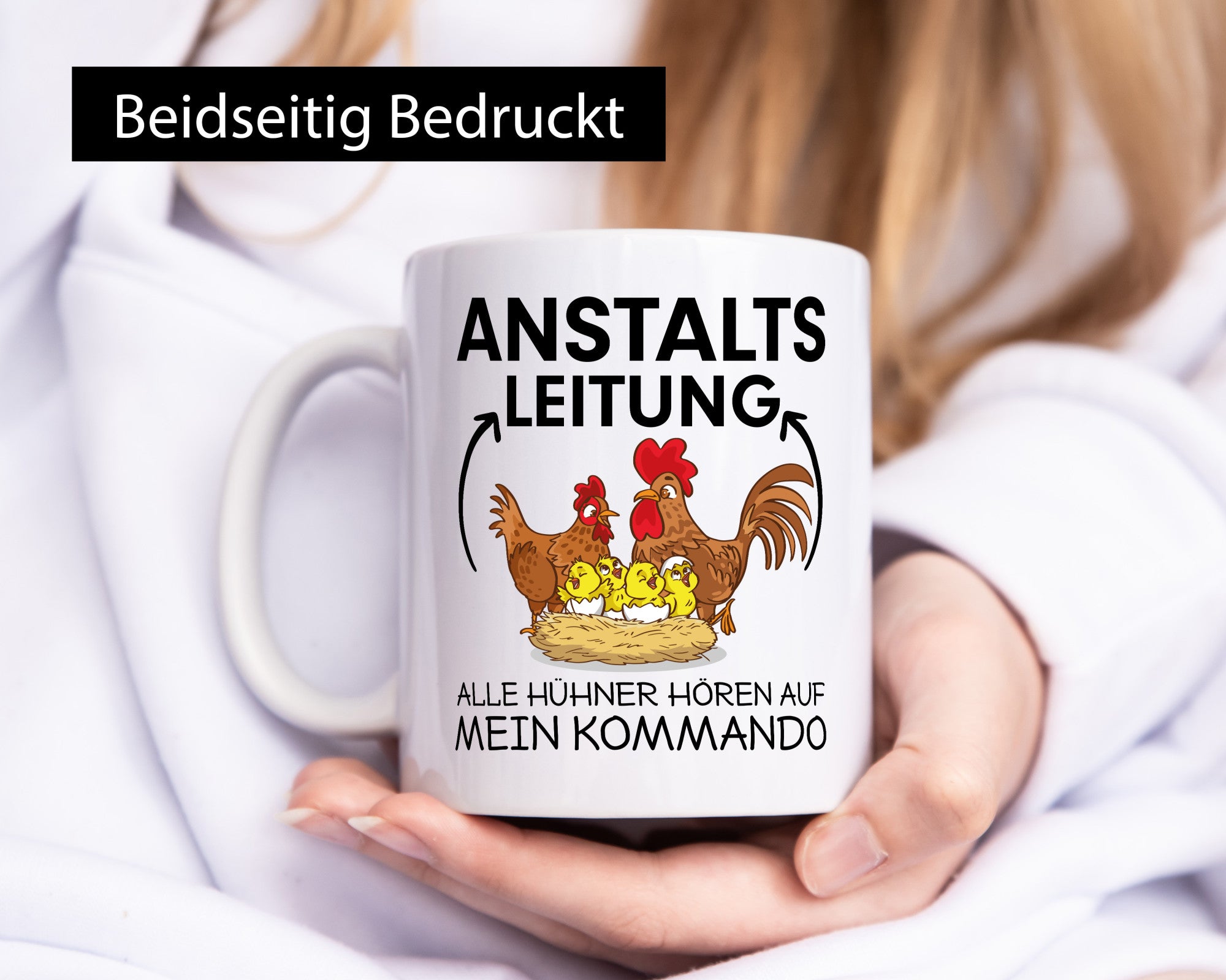 Anstalts Leitung | Hühner Spruch Tasse Hühnerzucht Geschenkidee Humor