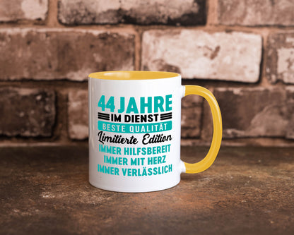 44 Jahre im Dienst | Jubiläum Arbeit v5 lustig Kollegen Büro Geschenk Tasse
