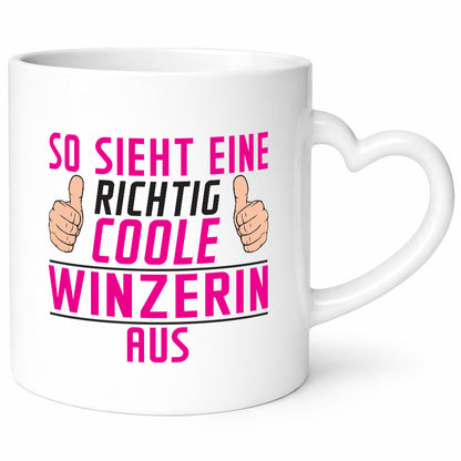 Richtig Coole Winzerin | Weinbauer Wein lustiger Spruch Geschenk Humor