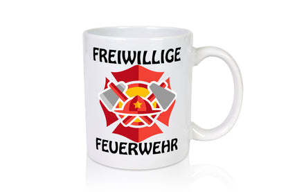 Freiwillige Feuerwehr | Flammen Brand Feuerwehrhelm Geschenkidee Humor Tasse