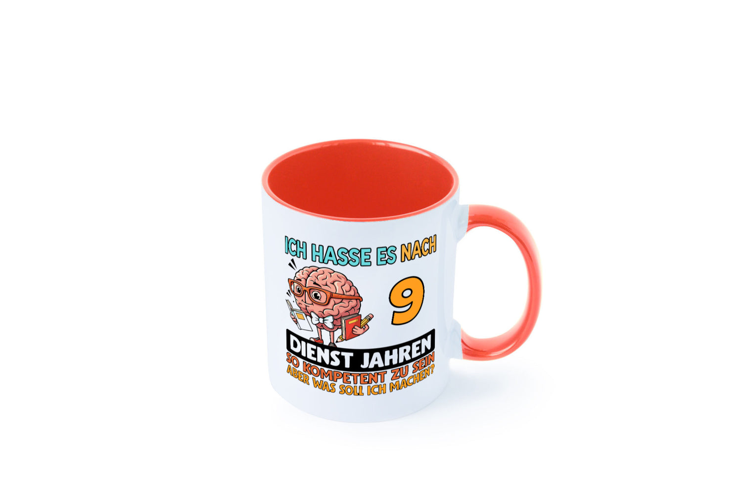 9 Dienstjahre | Arbeit Kompetent Humor Kollegen Büro Geschenkidee Tasse