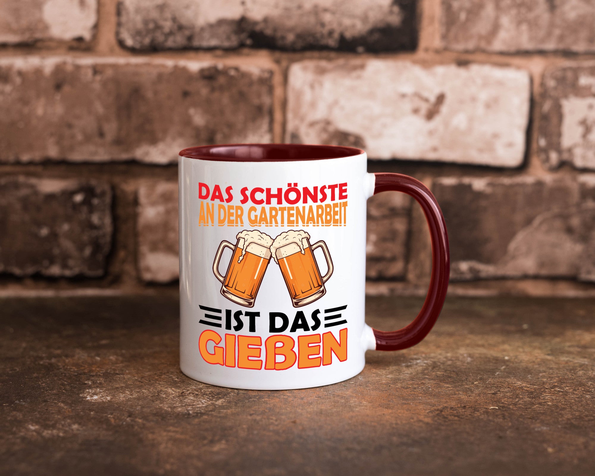 Das schönste an gartenarbeit ist Gießen | Biertrinker Geschenkidee Arbeit