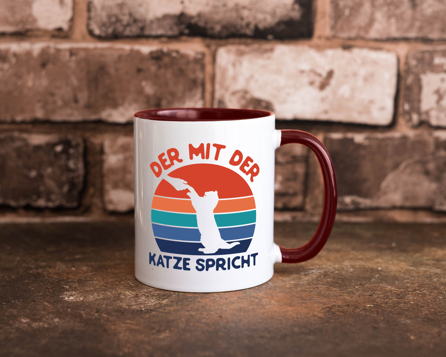 Der mit Katze Spricht | Katzenliebhaber Humor Tierliebhaber Geschenkidee Tasse