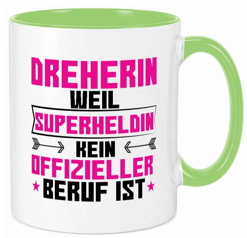 Superheldin Dreherin | Fräser Dreher Humor Geschenkidee Tasse