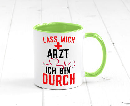 Arzt | Lass mich durch Herz Doktor Krankenhaus Puls Humor Geschenkidee Tasse