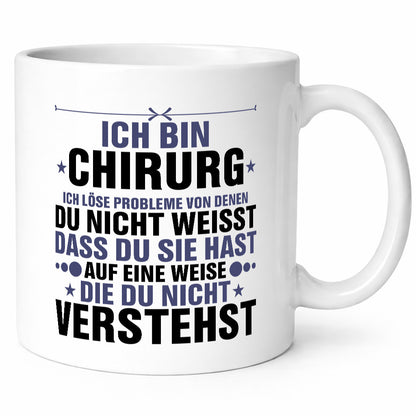 Löse Probleme: Chirurg | Medizin Chirurgie Humor Geschenkidee Tasse