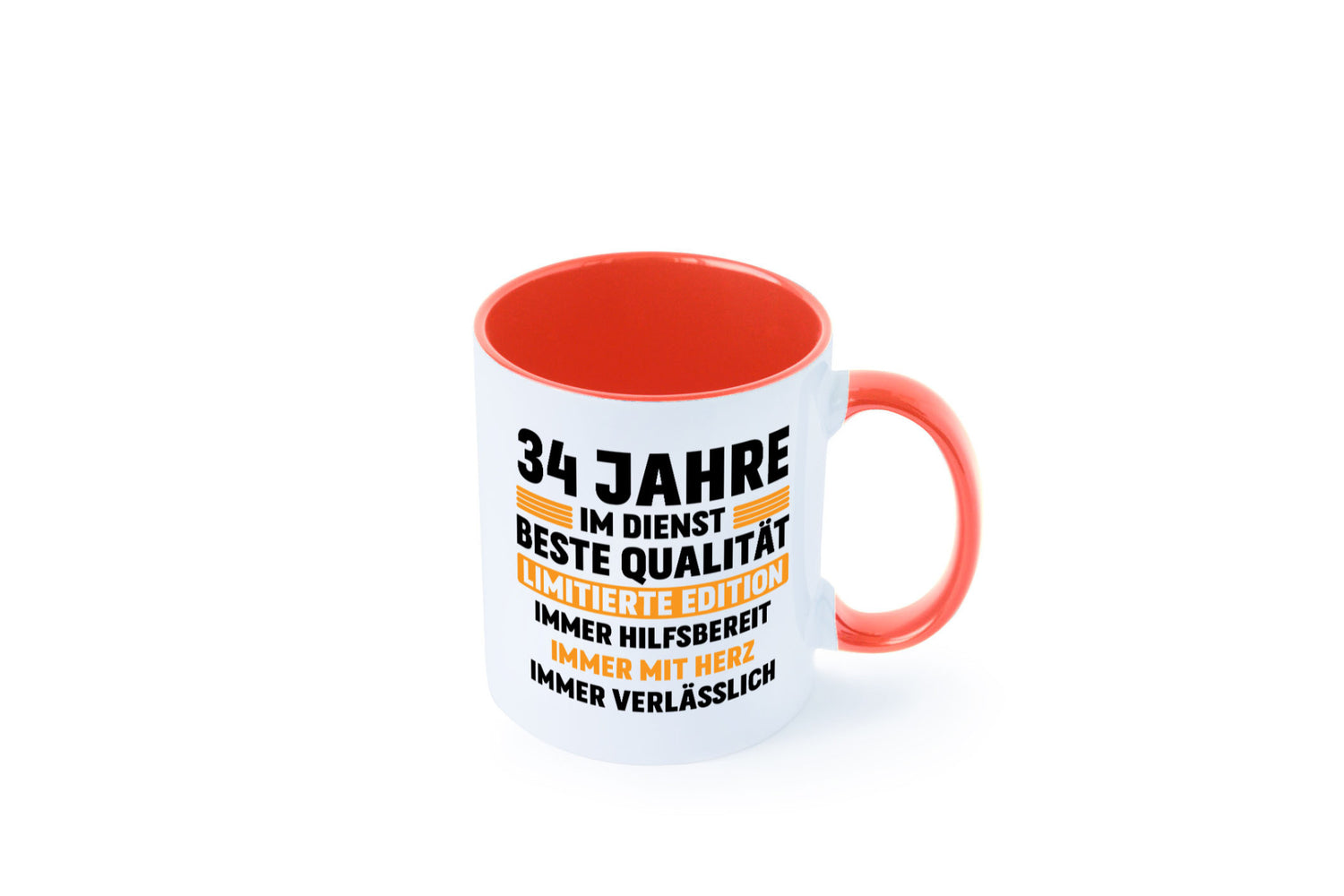 34 Jahre im Dienst | Jubiläum Arbeit v2 Humor Kollegen Büro Geschenkidee Tasse