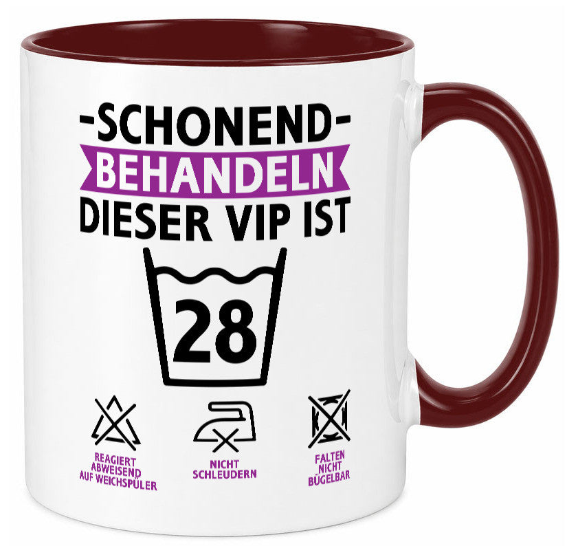 28 Geburtstag | schonend behandeln Jahre Humor Geschenkidee Tasse