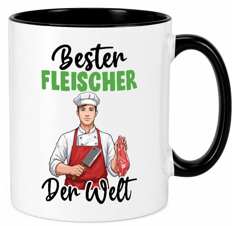 Bester Fleischer | Schlachterei v2 Geschenk Humor Geschenkidee lustiger Spruch Tasse