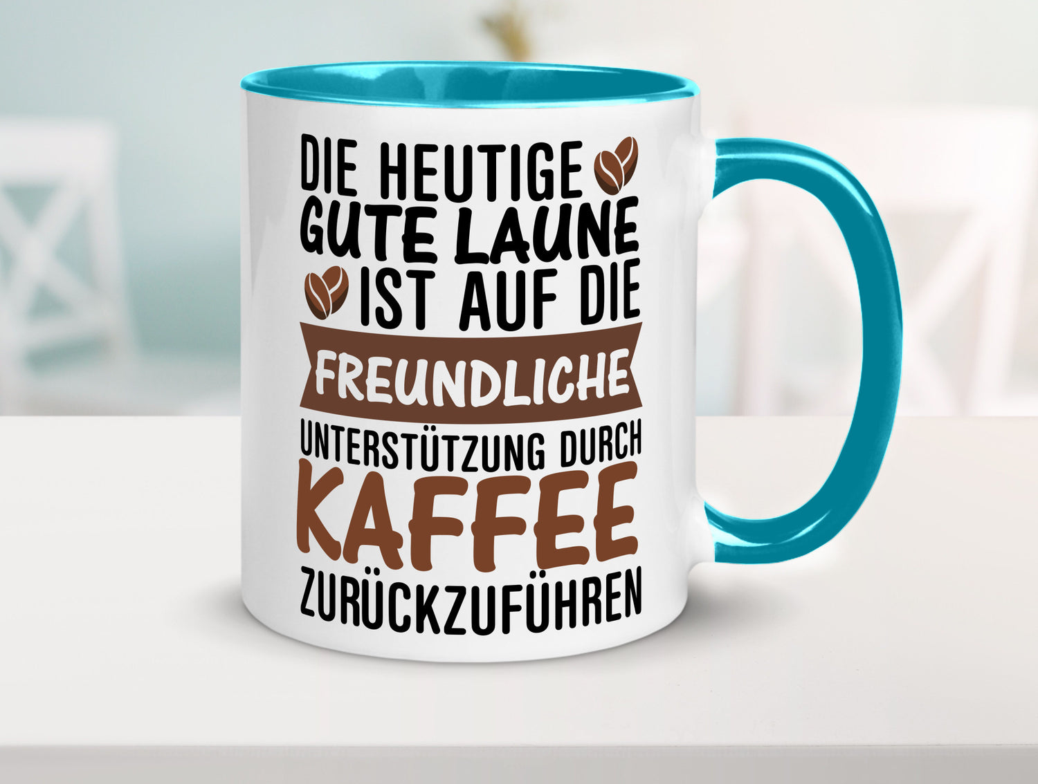 Unterstützung durch Kaffee | Kaffeliebhaber gute Laune Geschenk Humor
