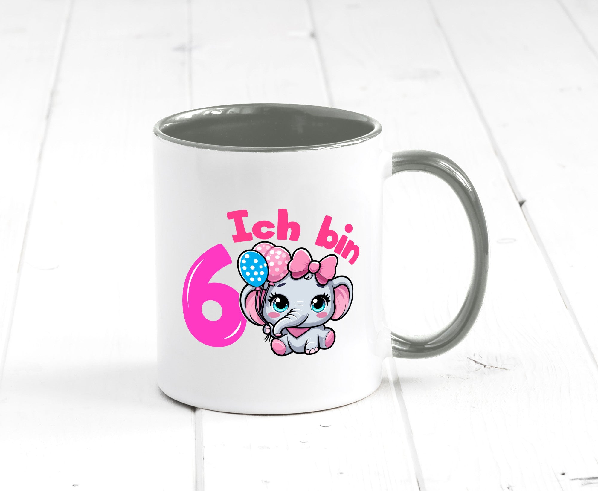 6. Geburtstag | 6 Jahre Elefant Mädchen Humor Geschenkidee Tasse