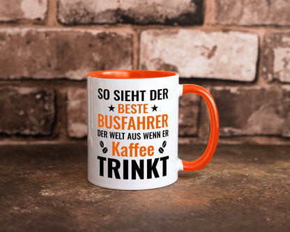 Kaffee trinkt: Busfahrer | Berufsfahrer Fahrer Geschenk Arbeit Kollegen Büro