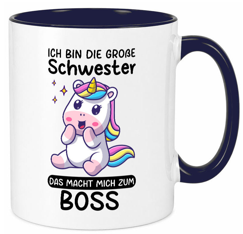 Große schwester macht mich zum Boss | Einhorn Geschwister lustiger Spruch