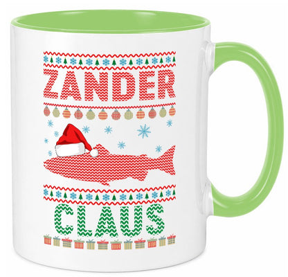 Zander Claus | Weihnachten Ugly Christmas Angler v2 Geschenkidee Humor Tasse