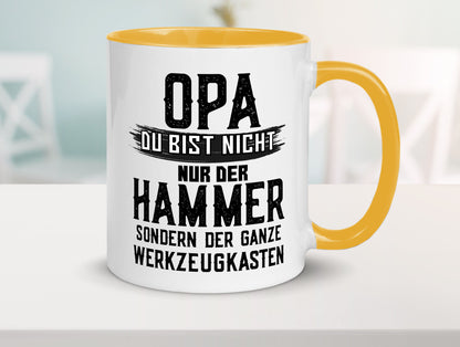 Opa ist der Hammer | Großvater Tasse Werkzeugkasten lustig Familie Geschenkidee
