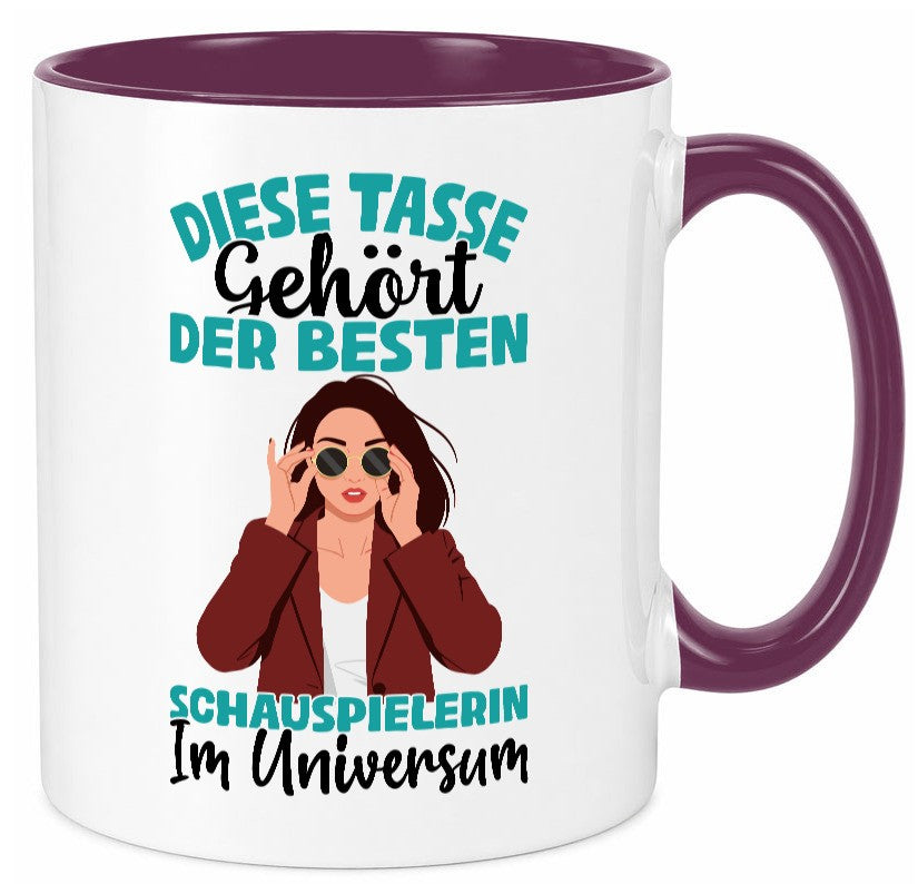 Im Universum: Schauspielerin | Theater Geschenkidee Humor Tasse