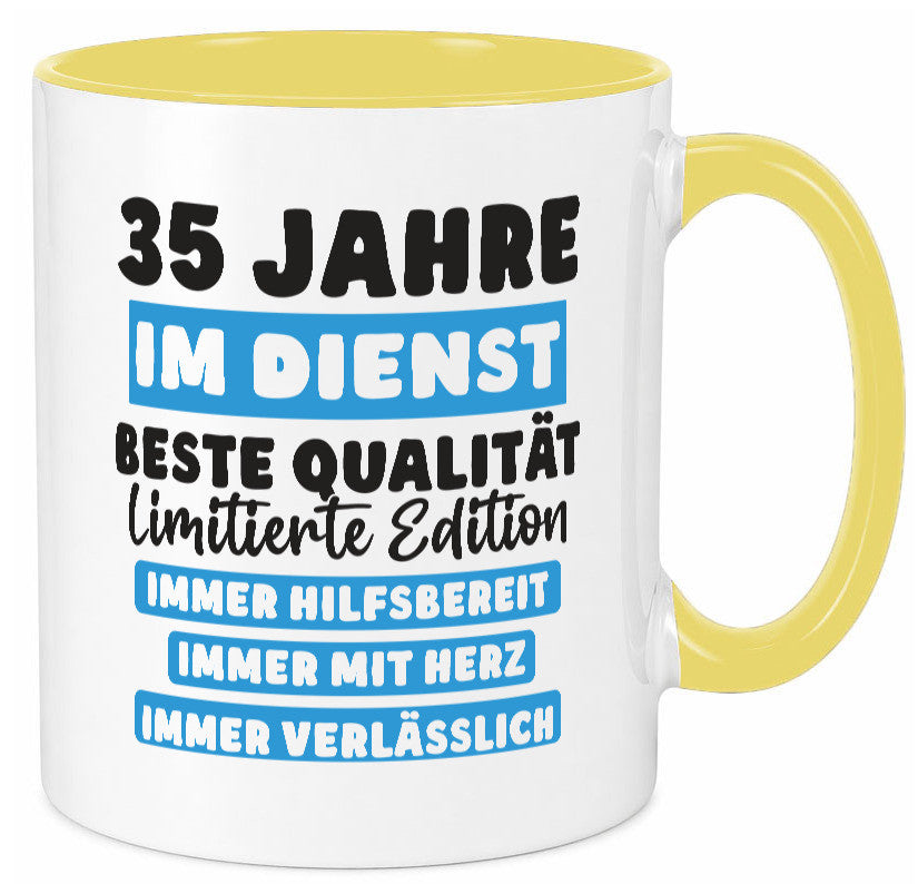 35 Jahre im Dienst | Jubiläum Arbeit v6 lustiger Spruch Geschenk Kollegen Büro