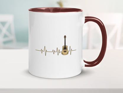 Gitarre Herzschlag | Motiv Musiker Rock Musik lustig Humor Geschenkidee