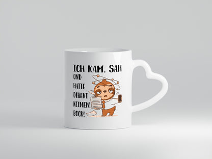 Ich habe keinen Bock | Faultier Kam, sah und kein Geschenkidee Tierliebhaber