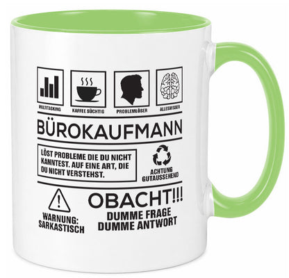 Achtung Probleme Bürokaufmann | Kaufmann Humor Arbeit Kollegen Büro