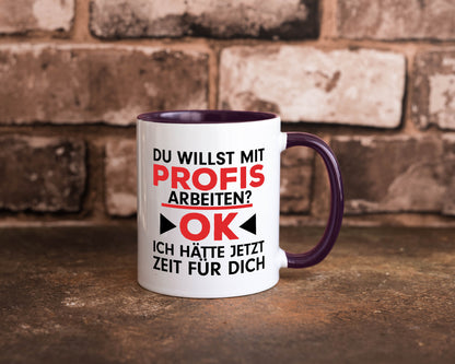 Profi Arbeiter | Arbeit Tasse mit Profis Beruf Geschenk Kollegen Büro lustiger