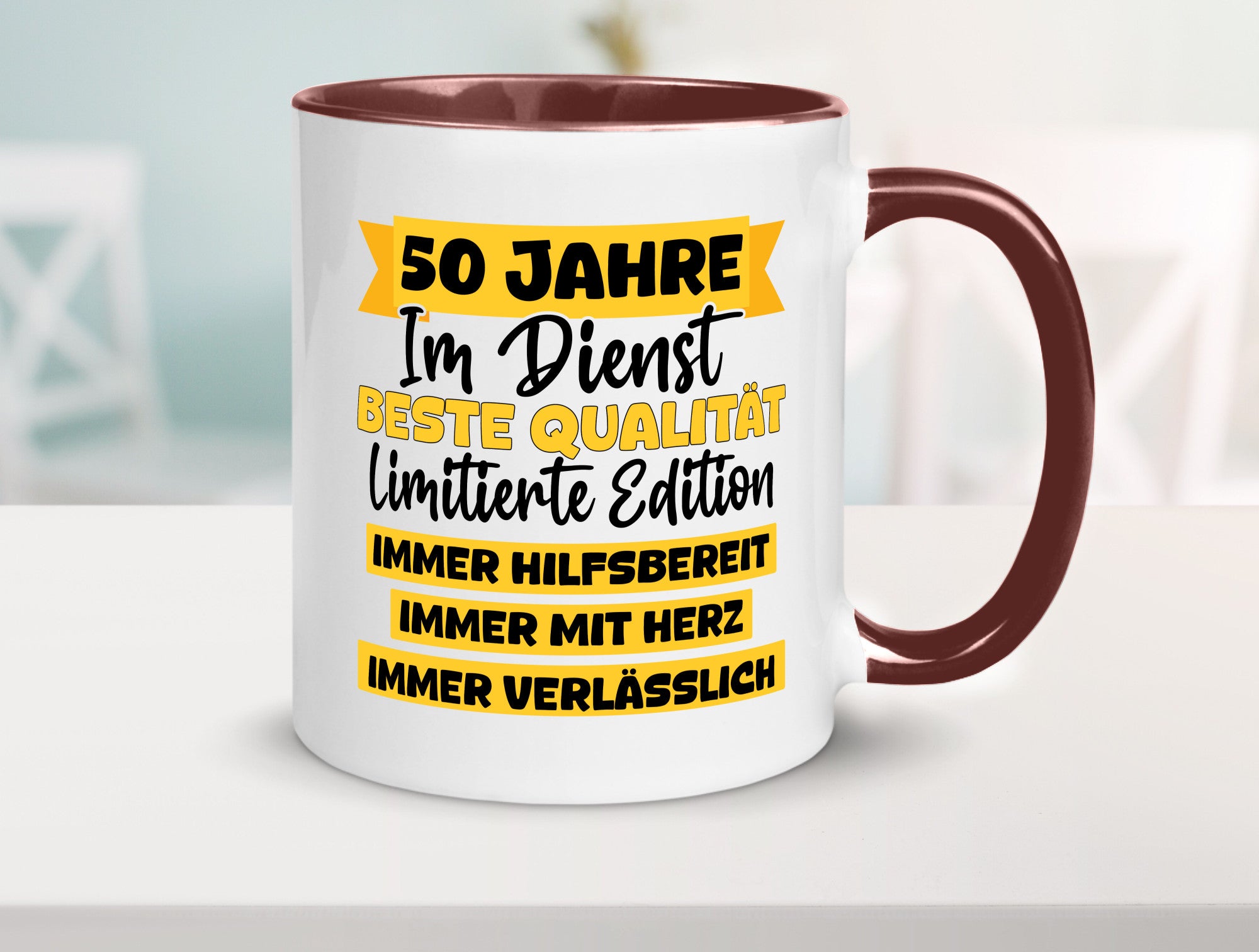50 Jahre im Dienst | Jubiläum Arbeit v8 lustiger Spruch Geschenk Kollegen Büro