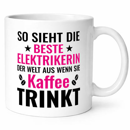 Kaffee trinkt: Elektrikerin | Elektronikerin Elektrik lustiger Spruch Geschenk