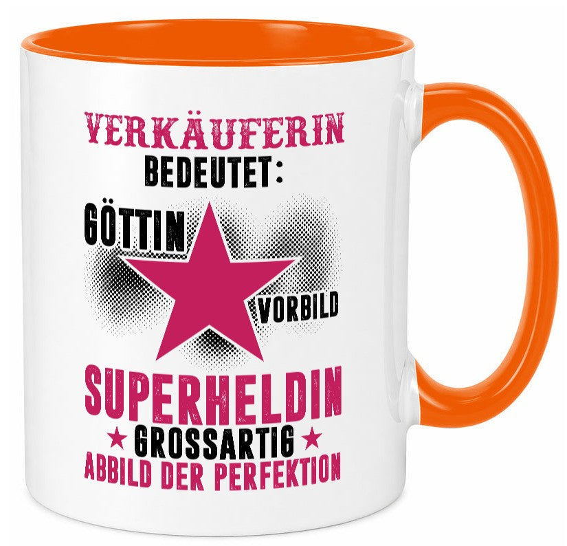 Bedeutung von Verkäuferin| Kollegin | Verkaufsjob Geschenk Arbeit Kollegen Büro Tasse