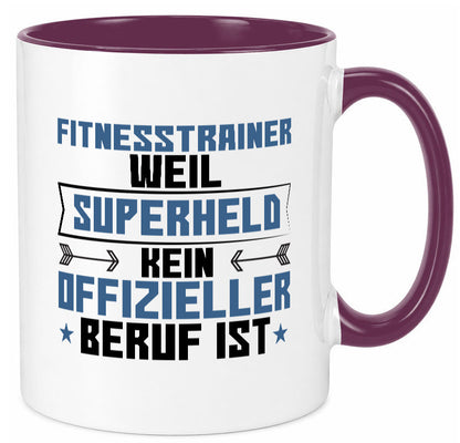 Superheld Fitnesstrainer | Personal Trainer Sport Geschenkidee Humor Tasse