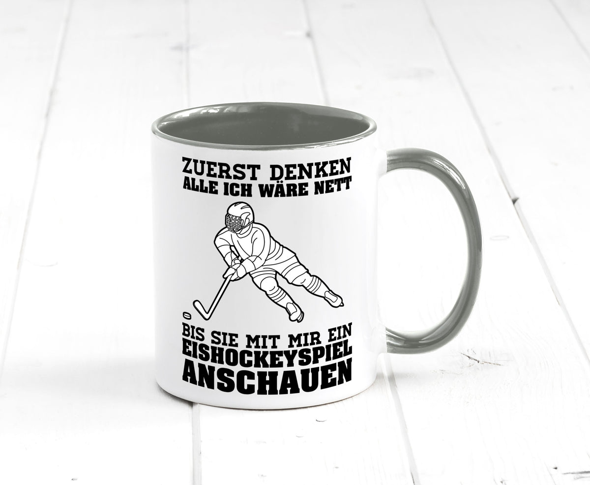 Eishockeyspiel | Eishockeyfan Tasse Eishockeyspieler Humor Geschenkidee