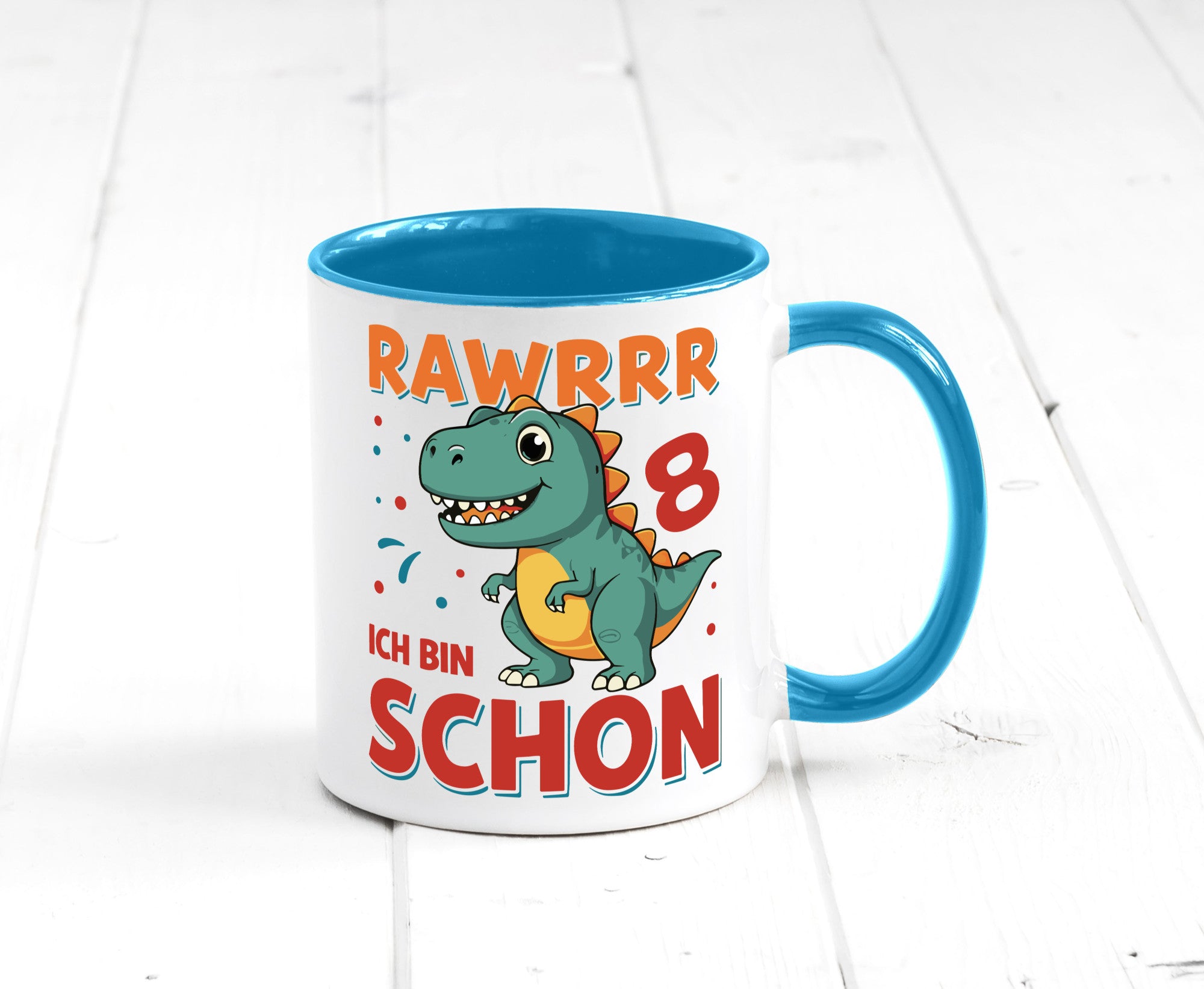 8. Geburtstag | 8 Jahre Raw ich bin schon T-Rex Geschenk Geschenkidee lustiger