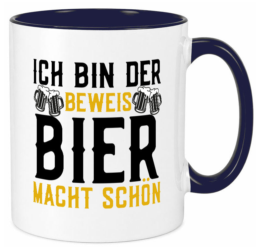 Beweis Bier macht schön | Biertrinker Party Pils Geschenk Humor Geschenkidee Tasse